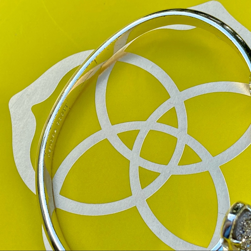 Kendra Scott Gold Elton Platinum Drusy - Picture 4 of 12